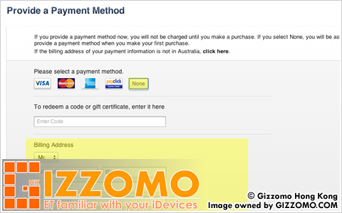 建立新帳戶 (Provide a Payment Method)